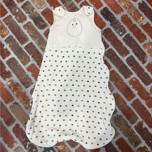 Nested Bean White Sleep Sack with Black Dots